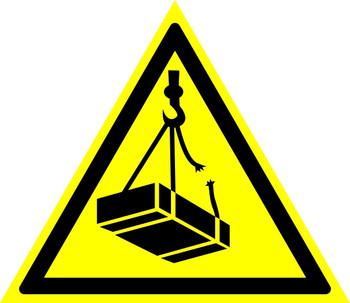 W06 опасно! возможно падение груза (пластик, 500х500 мм) - Охрана труда на строительных площадках - Знаки безопасности - Магазин охраны труда и техники безопасности stroiplakat.ru